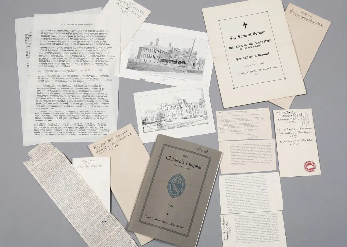 Photo of a sampling of the various contents included in the 1926 time capsule