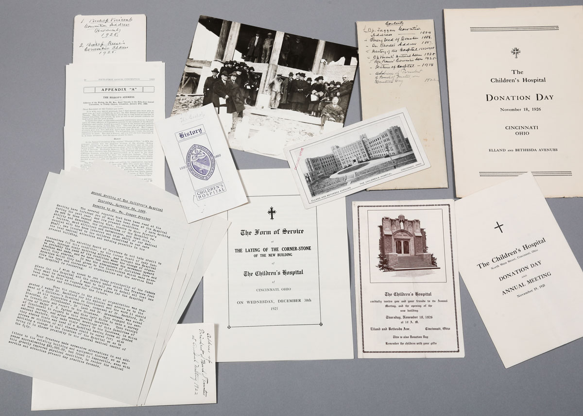 Photo of a sampling of the various contents included in the 1926 time capsule