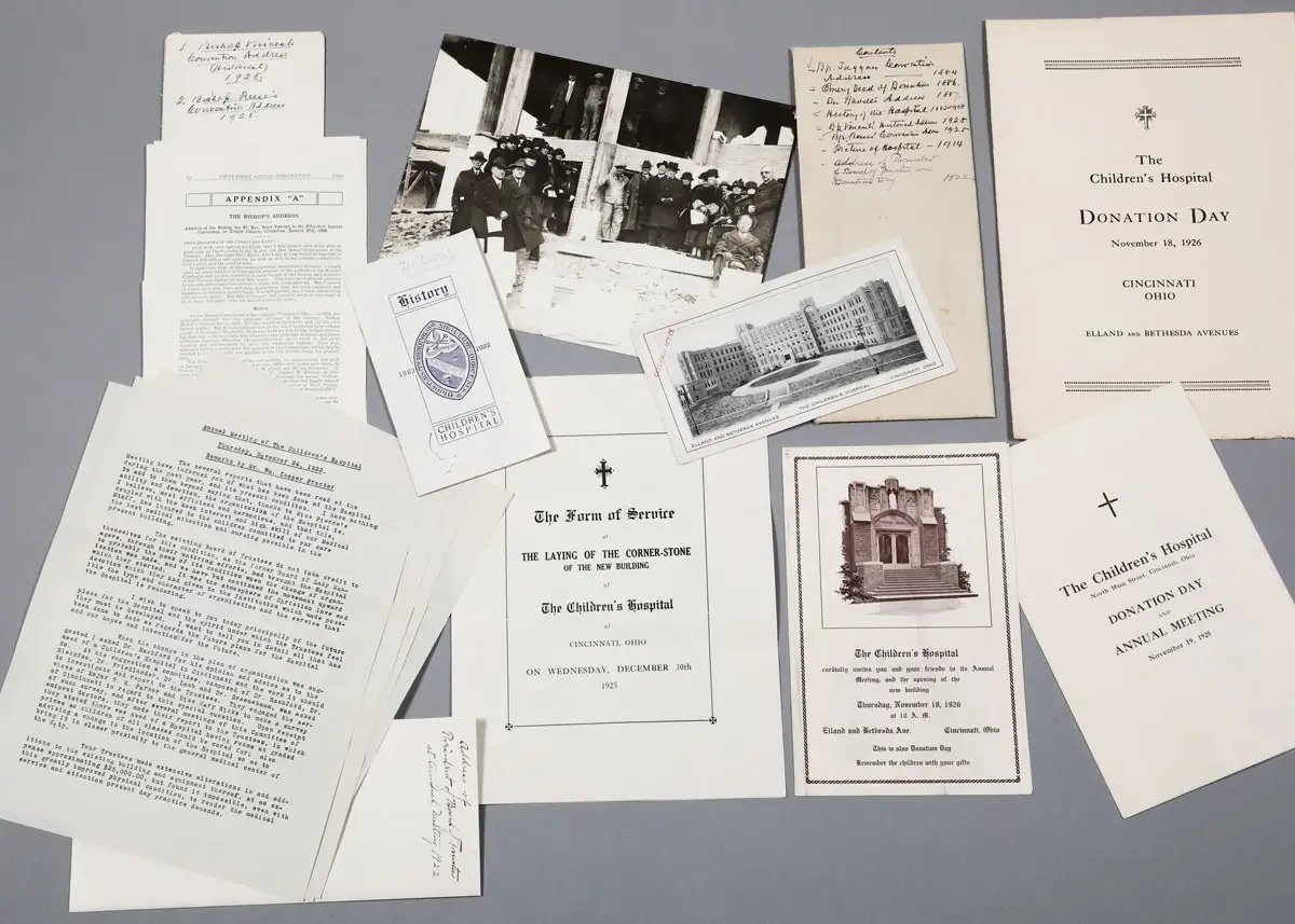 Photo of a sampling of the various contents included in the 1926 time capsule