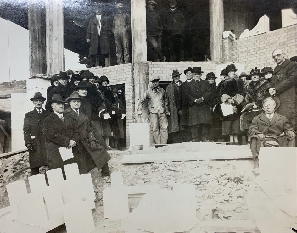 Photo of those in attendance at the 1926 cornerstone ceremony