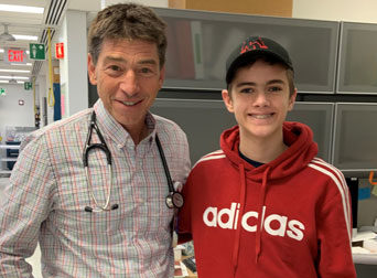 Marc Rothenberg, MD, PhD, with EoE patient Aidan.