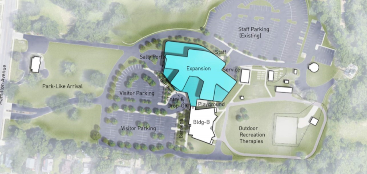 Overhead view of site map for expansion project.