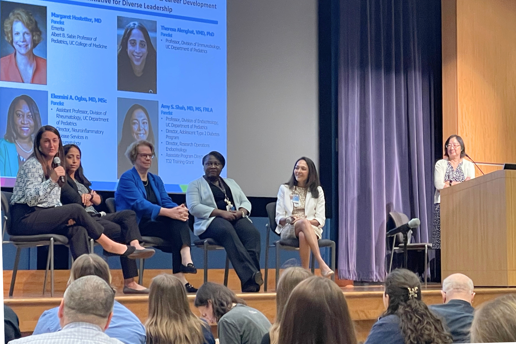 photo of women scientist panelists at Cincinnati Children's