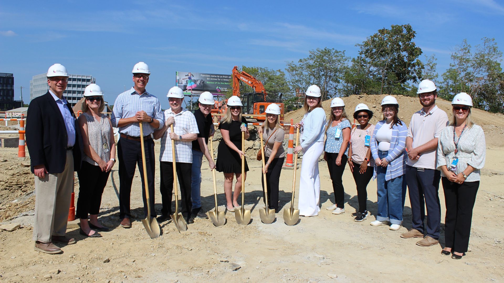 Photo of Members of Cincinnati Children's Discover Together Biobank at the Cincinnati Children's Winslow Research Pavilion Groundbreaking