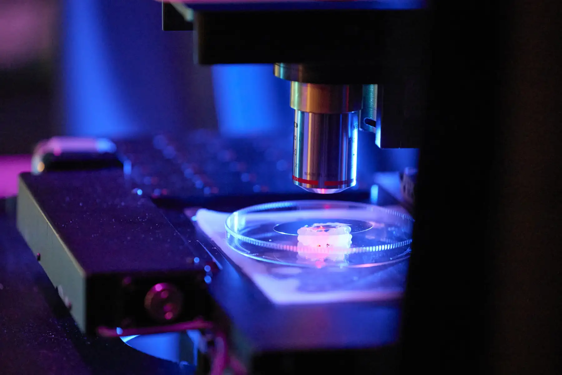 photo of microscope in the Bio-Imaging and Analysis Facility