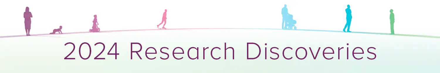 2024 Research Discoveries with life course path above the text