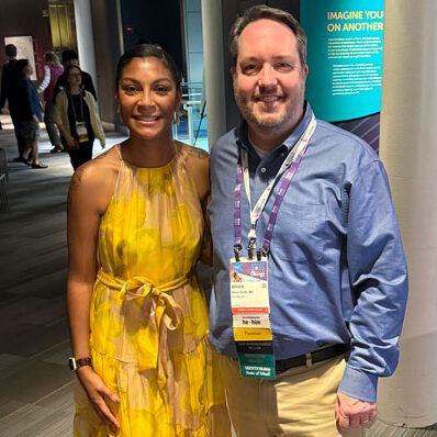 Dr. Desiree DiBella pictured with Dr. Brian Kurtz at AACAP 2025