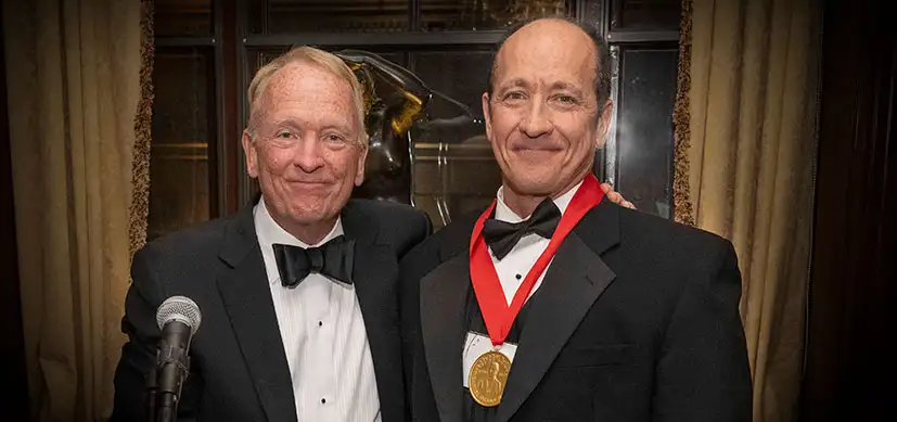 Jeffery Molkentin, PhD, pictured with UC College of Medicine's Dean Gregory Postel, MD